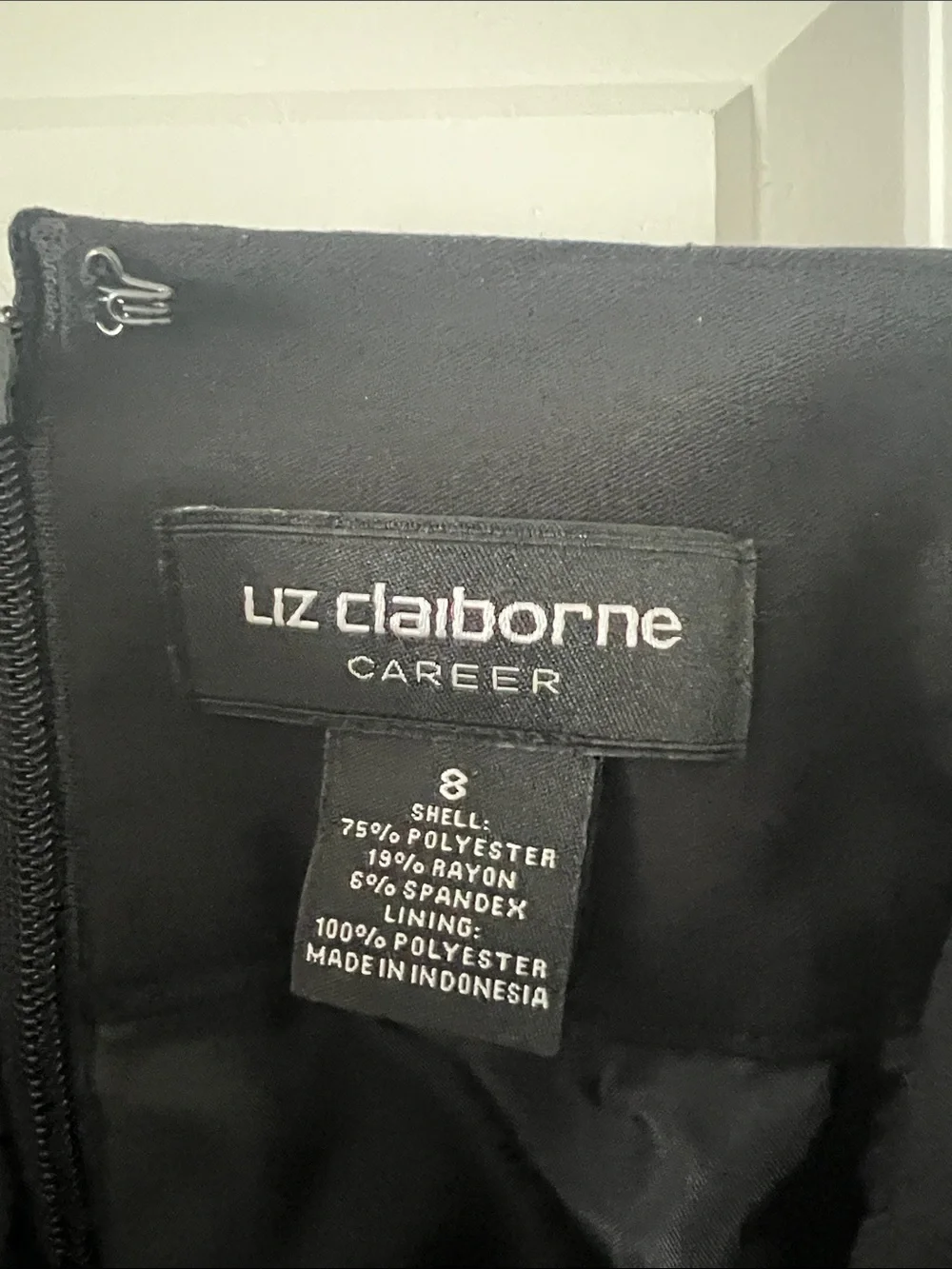 Liz Claiborne Black Pencil Skirt with Slim Waist Belt